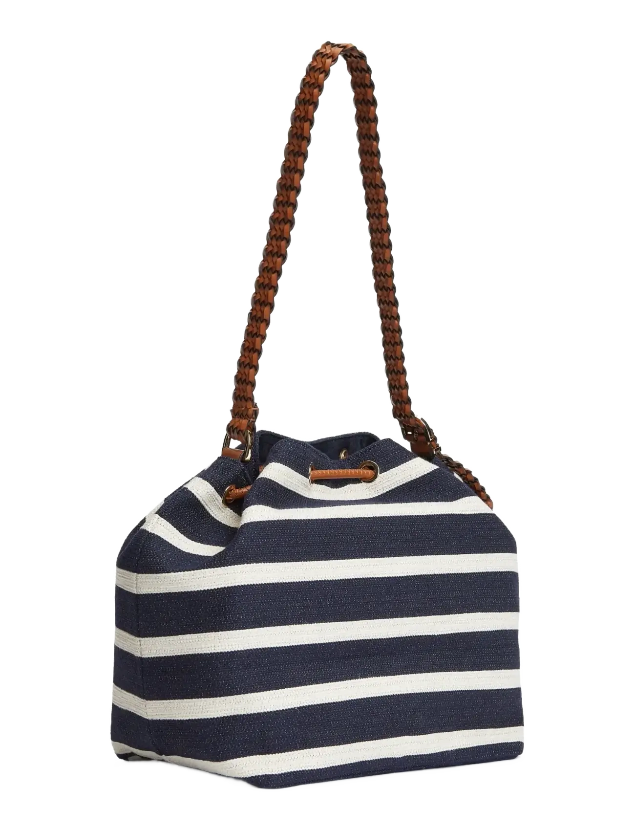 Tommy Hilfiger - TH ELEV SUMMER BUCKET STRIPE - bucket bags - stripe blue cognac - 2