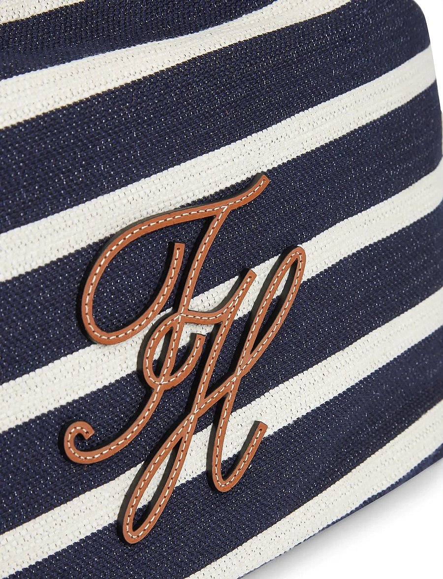 Tommy Hilfiger - TH ELEV SUMMER BUCKET STRIPE - beuteltaschen - stripe blue cognac - 3