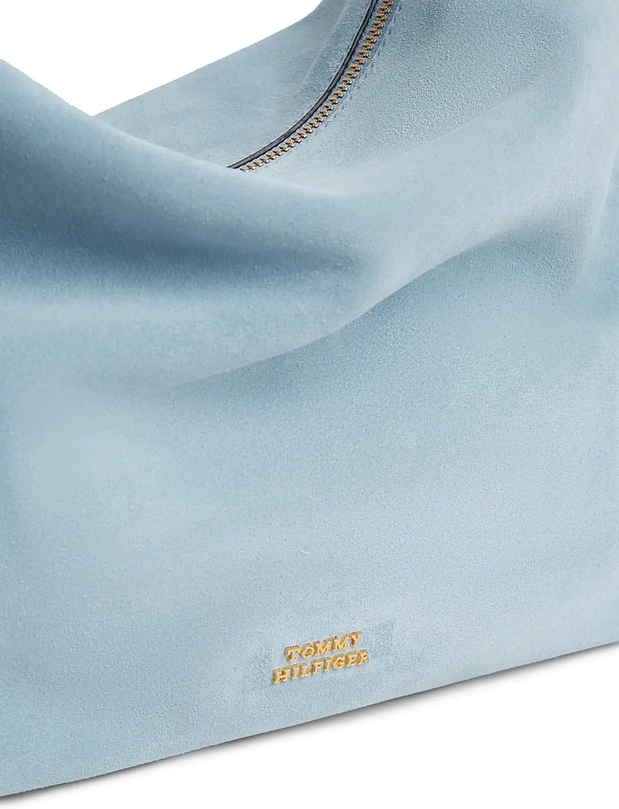 Tommy Hilfiger - TH STATEMENT LEATHER BAG SUEDE - håndtasker - well water - 4
