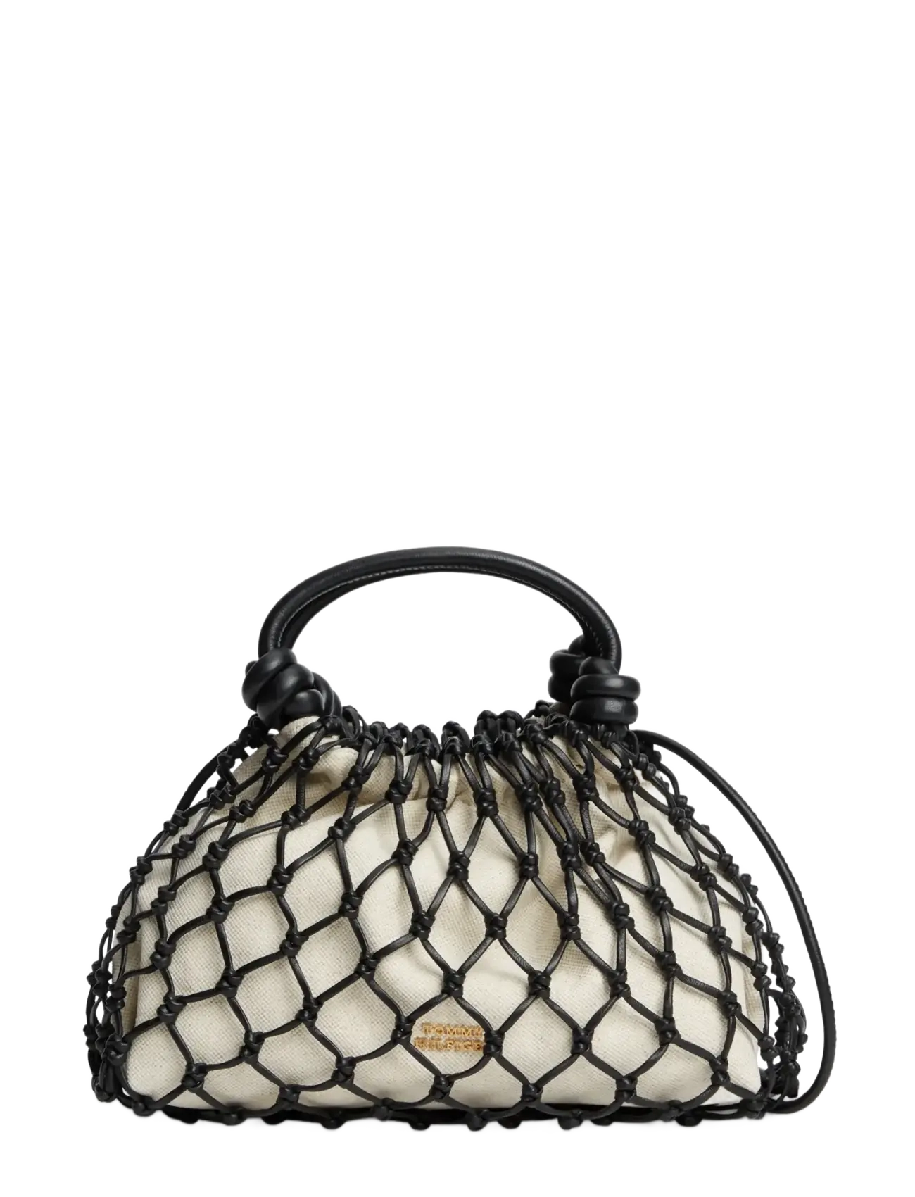 Tommy Hilfiger TH SOFT L MED CROSSOVER MACRAME - Beuteltasche - BLACK / black