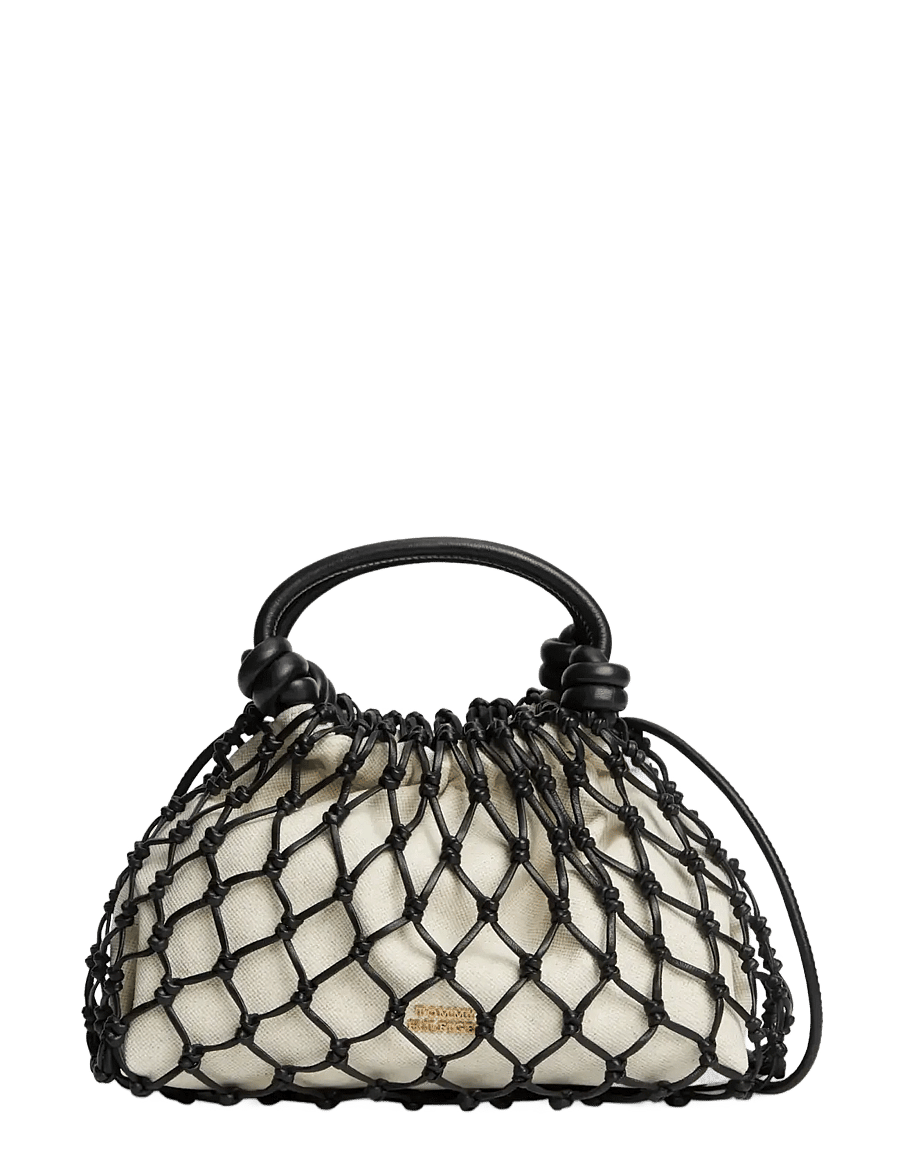 Tommy Hilfiger - TH SOFT L MED CROSSOVER MACRAME - beuteltaschen - black - 1