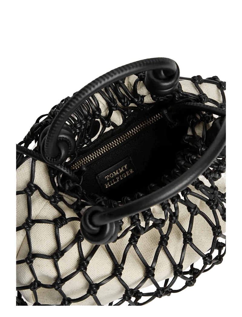 Tommy Hilfiger - TH SOFT L MED CROSSOVER MACRAME - beuteltaschen - black - 3