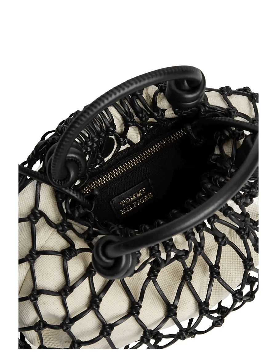 Tommy Hilfiger - TH SOFT L MED CROSSOVER MACRAME - beuteltaschen - black - 3
