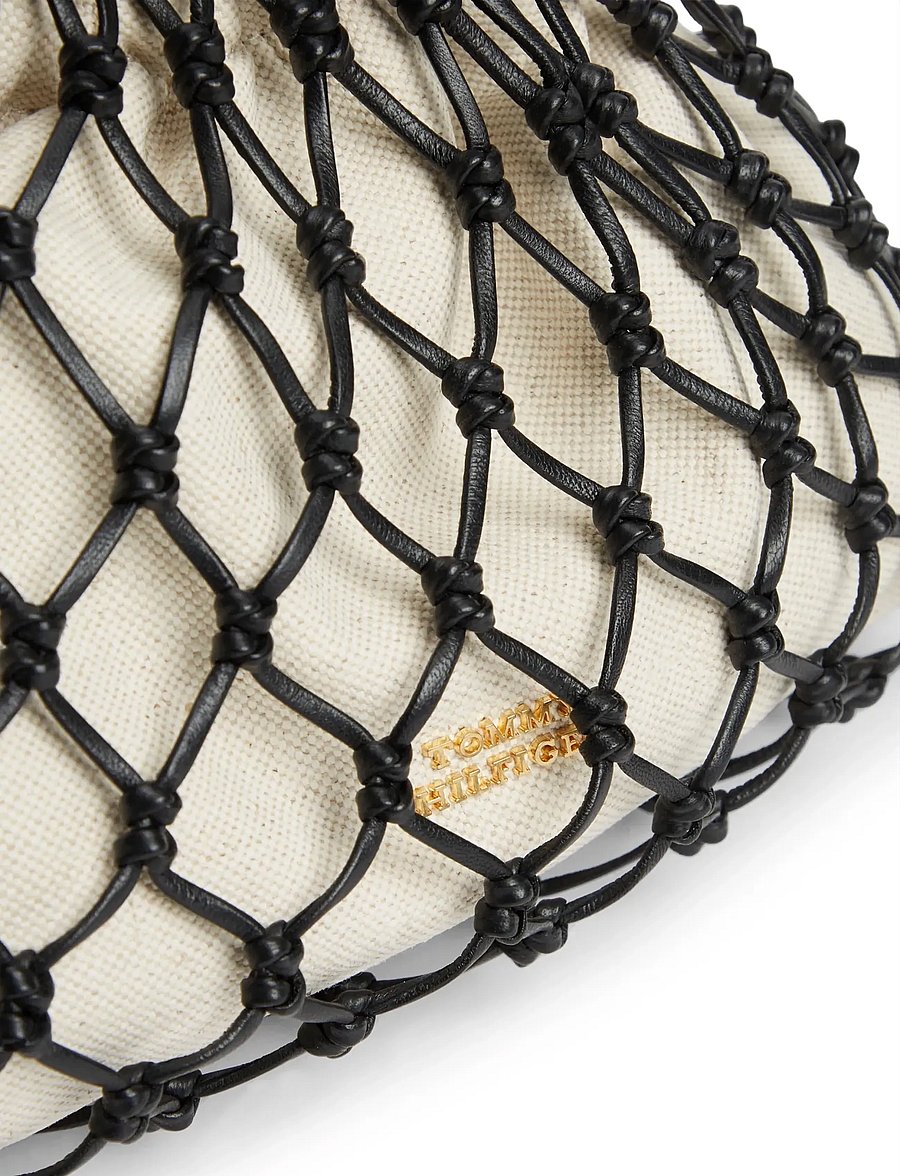 Tommy Hilfiger - TH SOFT L MED CROSSOVER MACRAME - beuteltaschen - black - 4