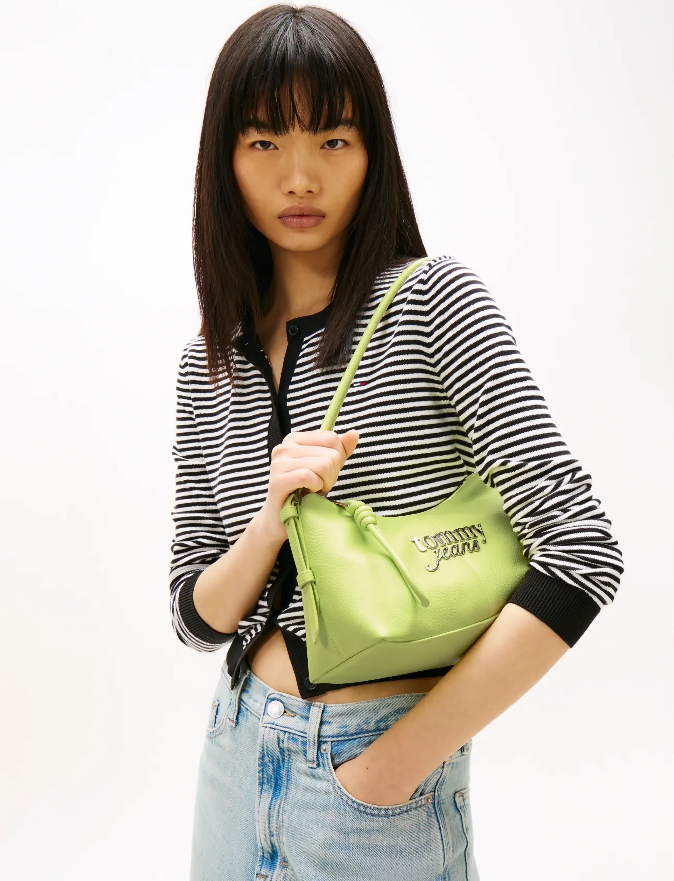 Tommy Hilfiger Tjw Bold Shoulder Bag, Kvinder, Skuldertaske, Grøn, Str: ONE SIZE