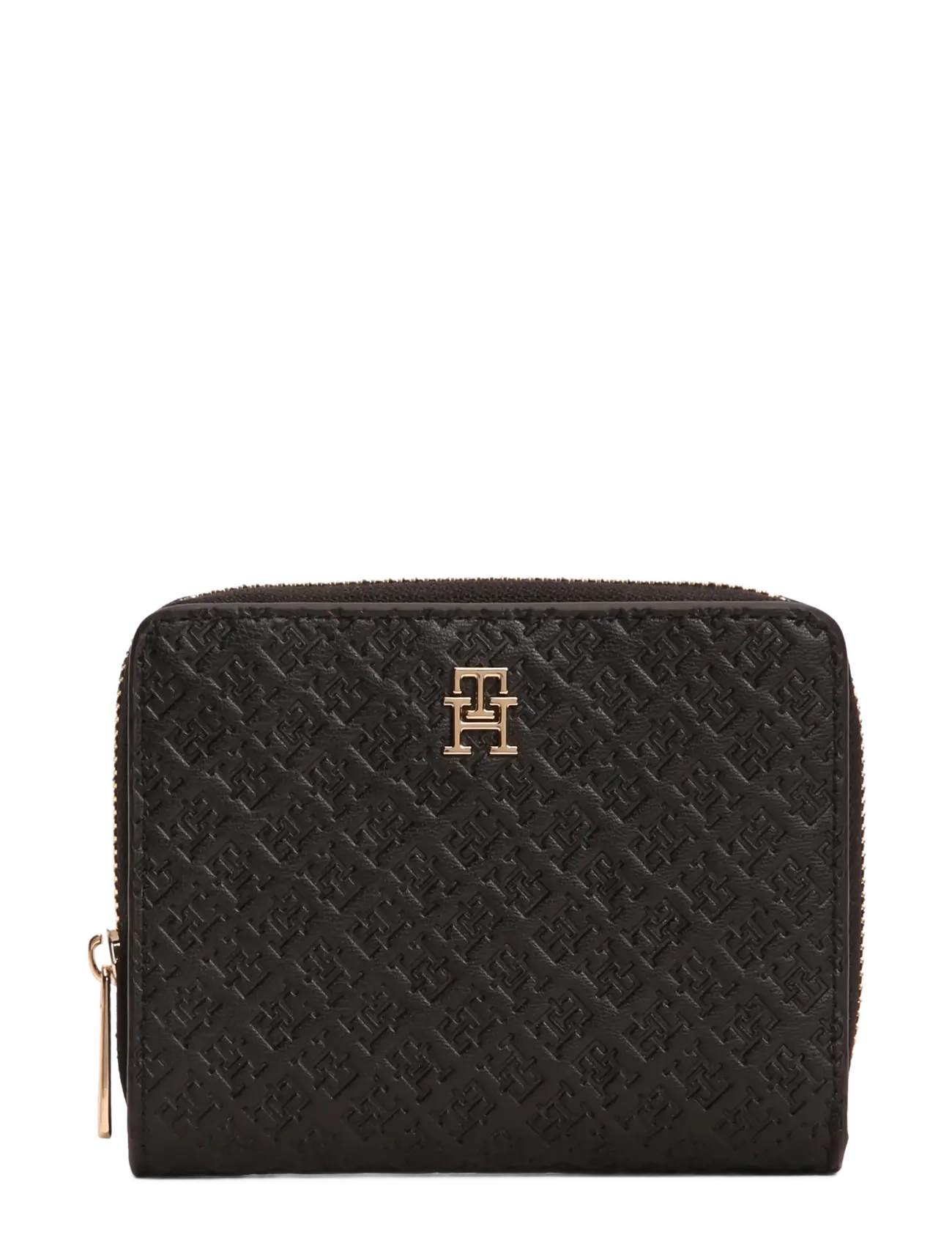 Tommy Hilfiger TH ICON MED ZA W/FLAP MONO - Punge - BLACK / black