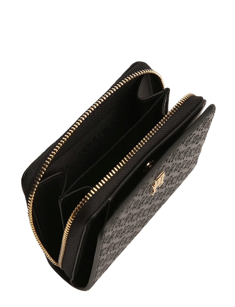 Tommy Hilfiger - TH ICON MED ZA W/FLAP MONO - portemonnaies - black - 2