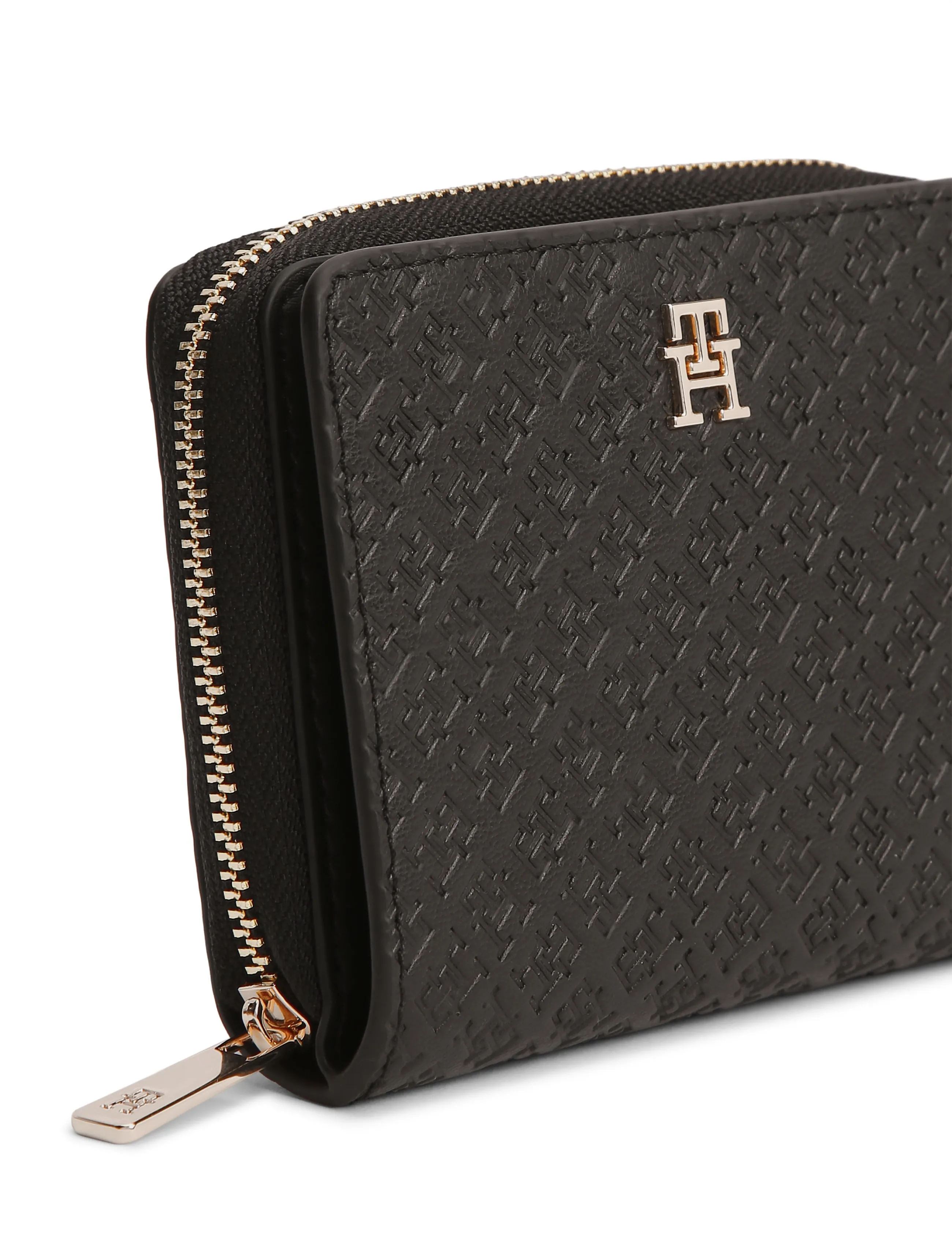 Tommy Hilfiger - TH ICON MED ZA W/FLAP MONO - punge - black - 3