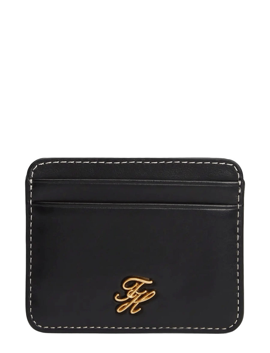 Tommy Hilfiger - TH SCRIPT LEATHER CC HOLDER - kaardihoidjad - black - 0