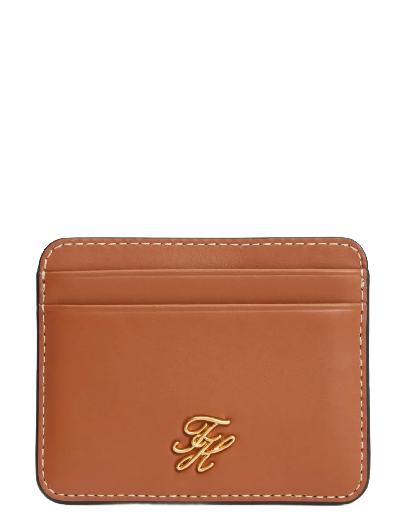 Tommy Hilfiger Th Script Leather Cc Holder, Kvinder, Kortholder, Brun, Str: ONE SIZE