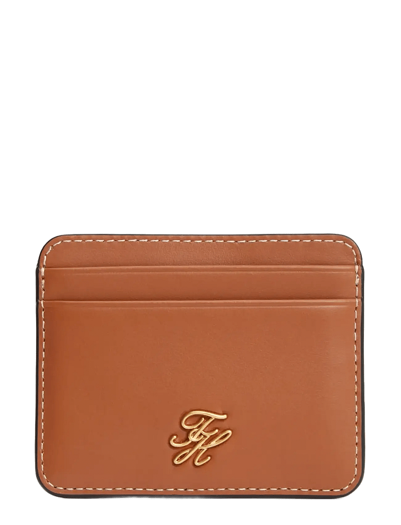 Tommy Hilfiger - TH SCRIPT LEATHER CC HOLDER - kaarditaskud - cognac - 0
