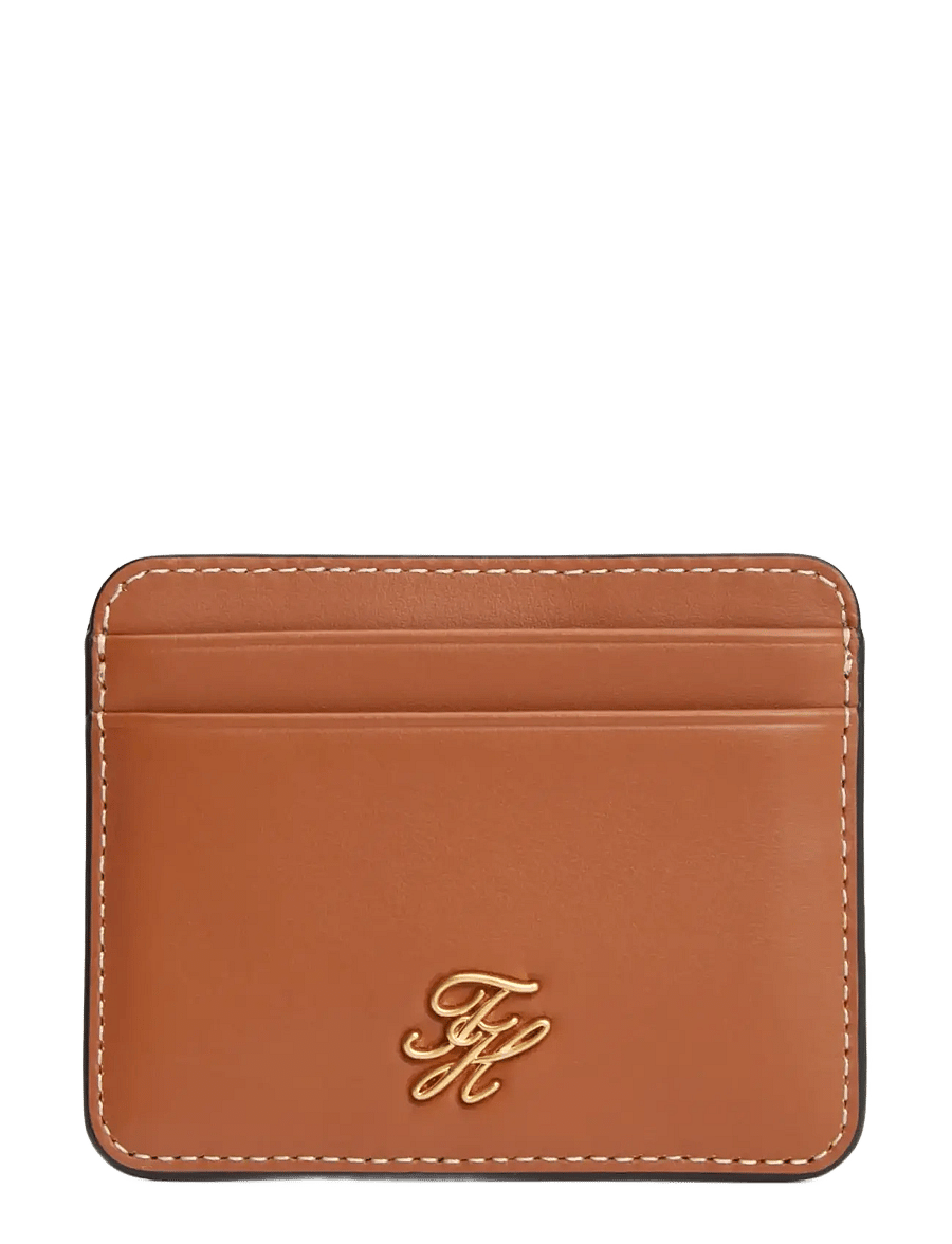 Tommy Hilfiger - TH SCRIPT LEATHER CC HOLDER - korthållare - cognac - 0