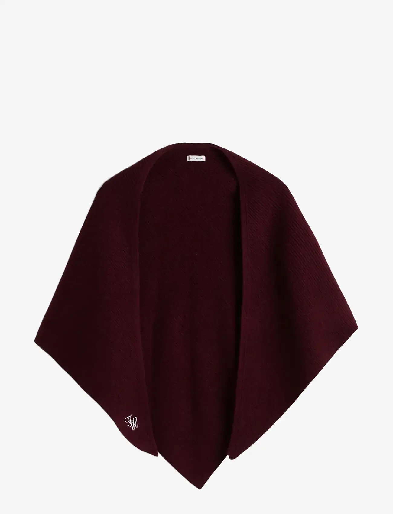 Tommy Hilfiger - TOMMY SCRIPT CASH TRIANGLE SCARF - cashmere - marzemino - 1