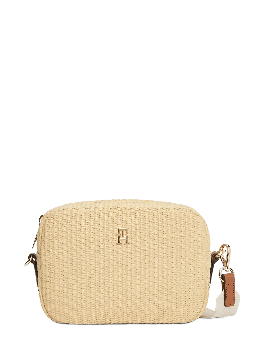 Tommy Hilfiger - POPETTE CAMERA BAG RAFFIA - umhängetaschen - natural raffia - 1