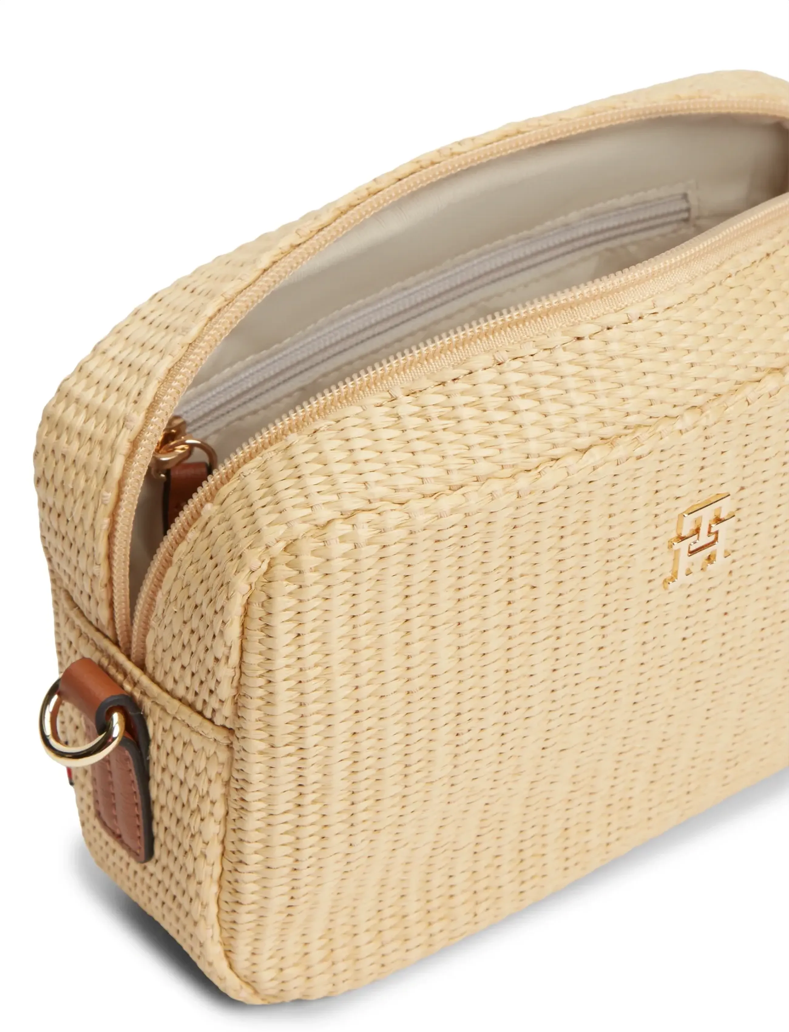 Tommy Hilfiger - POPETTE CAMERA BAG RAFFIA - crossbody kotid - natural raffia - 4
