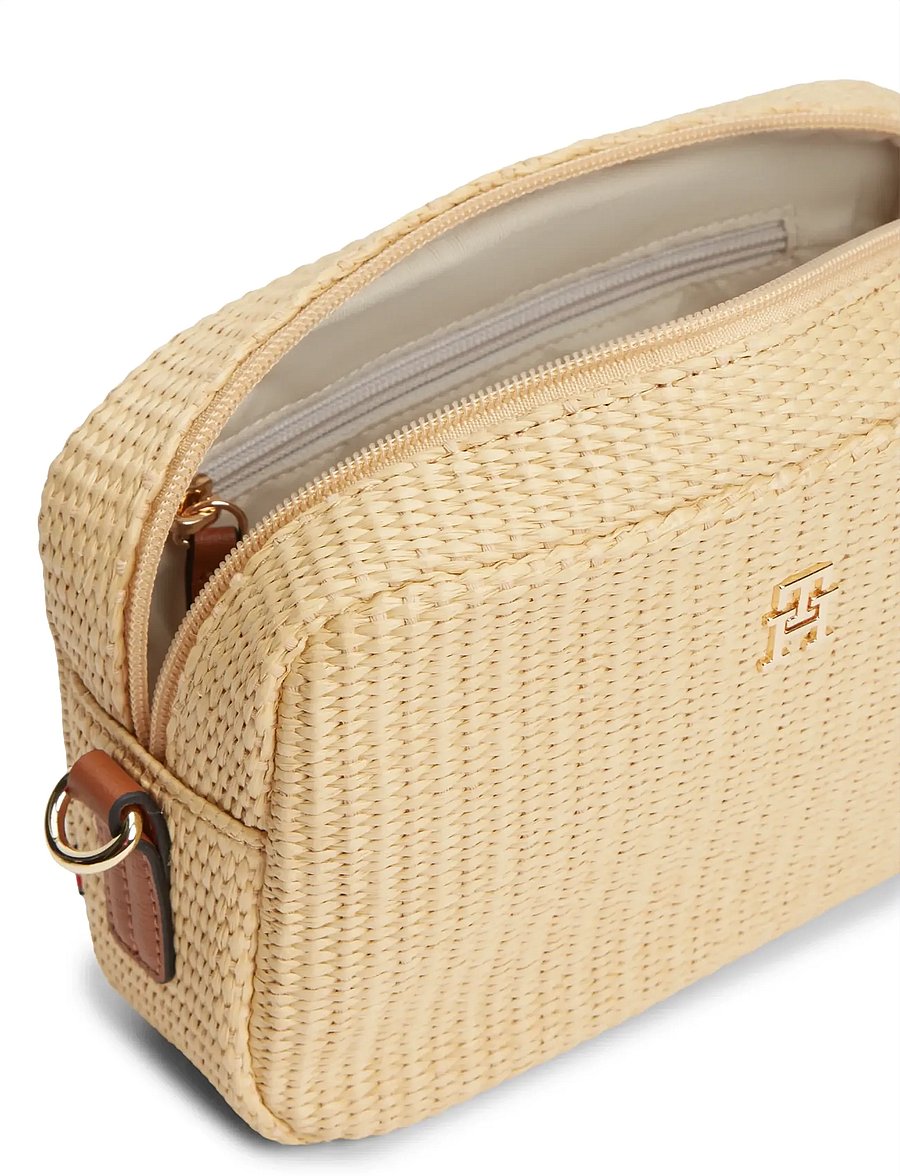 Tommy Hilfiger - POPETTE CAMERA BAG RAFFIA - umhängetaschen - natural raffia - 4