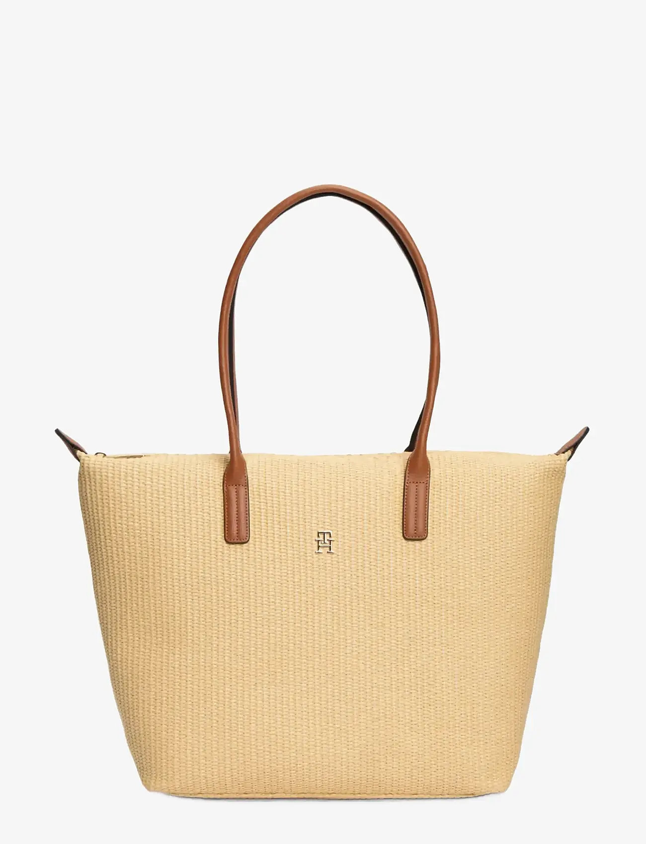 Tommy Hilfiger - POPETTE TOTE RAFFIA - totes - natural raffia - 1