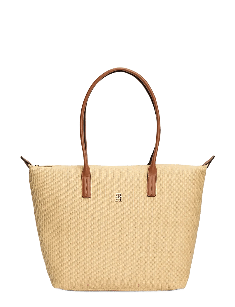 Tommy Hilfiger - POPETTE TOTE RAFFIA - tote bags - natural raffia - 1