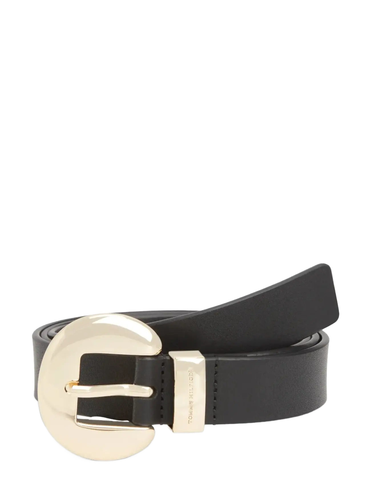 Tommy Hilfiger Th Oval 2.5, Kvinder, Ovalt Spænde Bælte, Sort, Str: 85