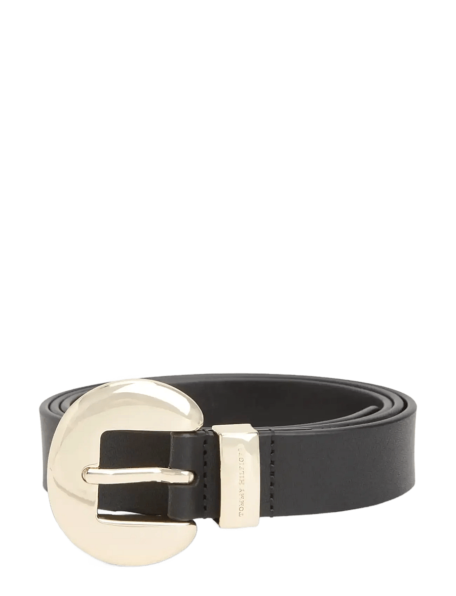 Tommy Hilfiger - TH OVAL 2.5 - läderskärp - black - 1