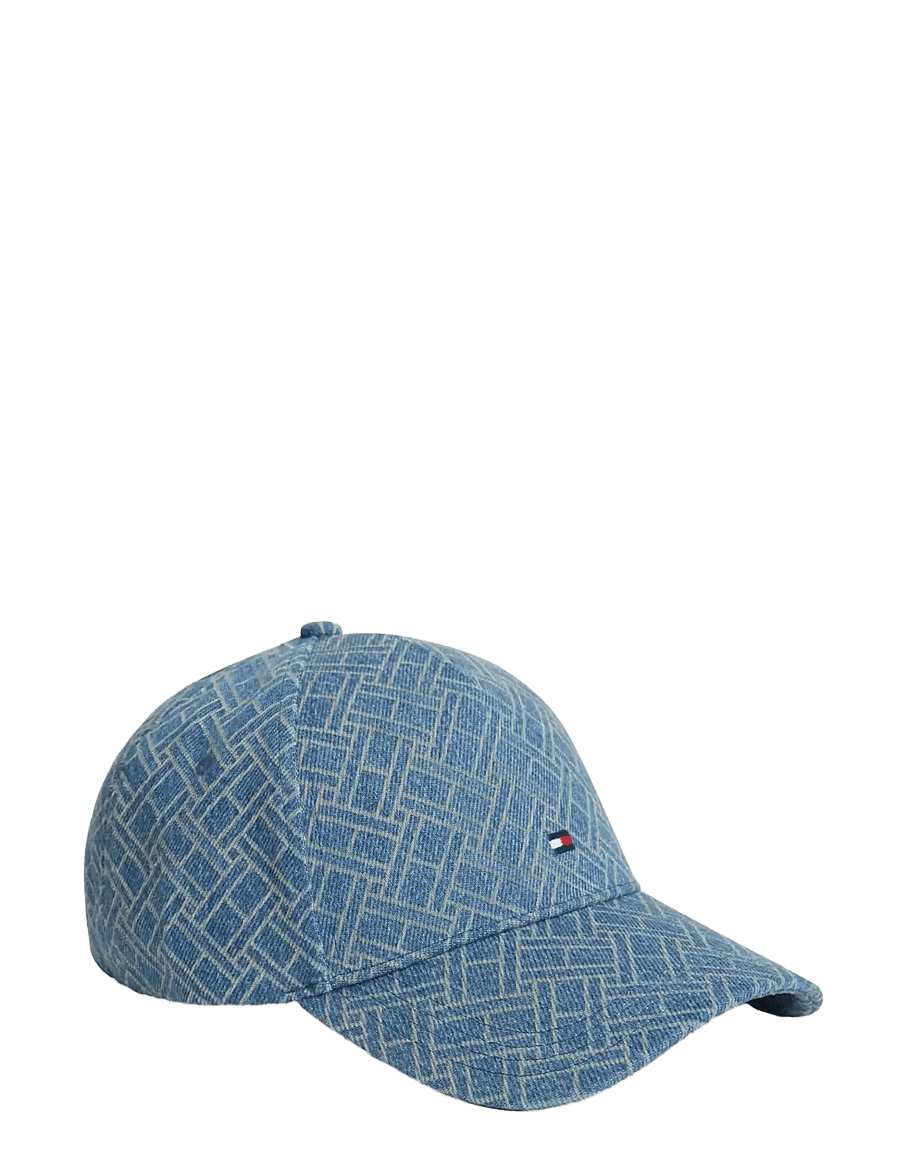 Tommy Hilfiger - TH FLAG MONOGRAM DENIM CAP - caps - denim monogram - 0