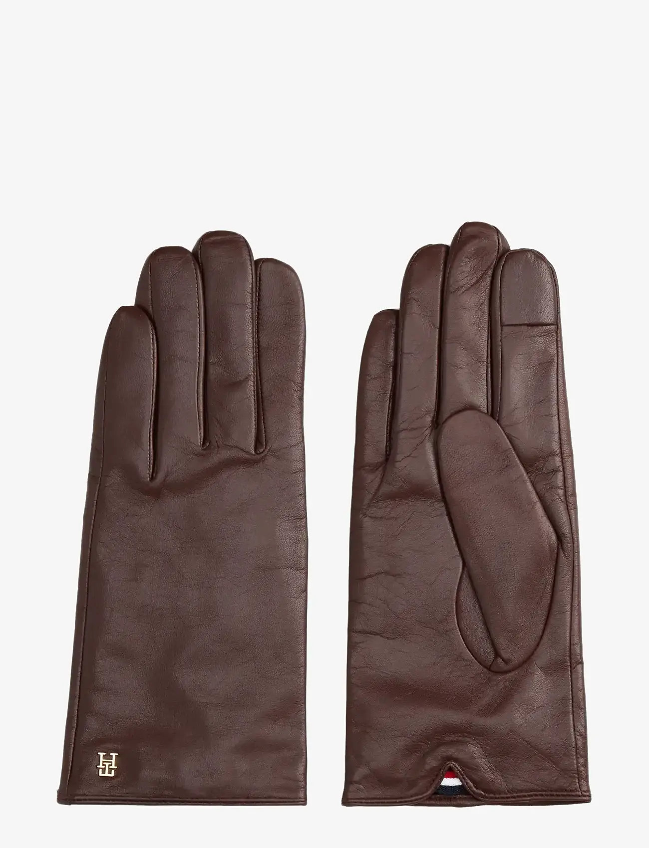 Tommy Hilfiger - TH ELEVATED CHIC LEATHER GLOVES - accessories - rich walnut - 0