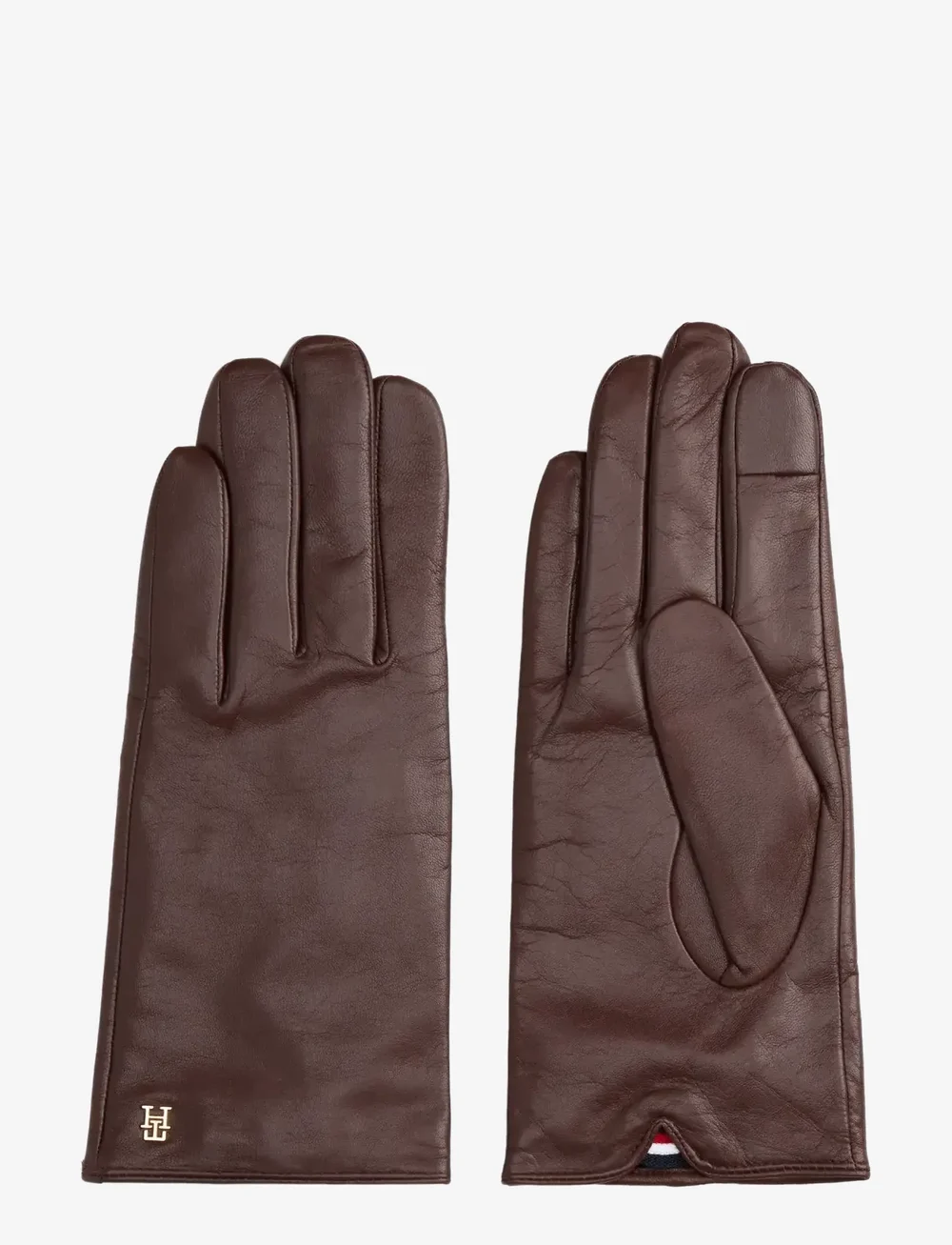 Tommy Hilfiger - TH ELEVATED CHIC LEATHER GLOVES - fingerhandschuhe - rich walnut - 0