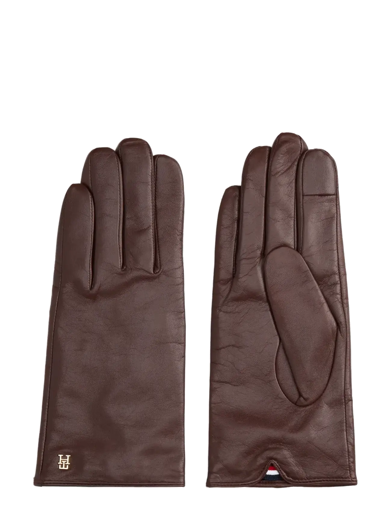 Tommy Hilfiger TH ELEVATED CHIC LEATHER GLOVES - Transitional Layering - RICH WALNUT / brown