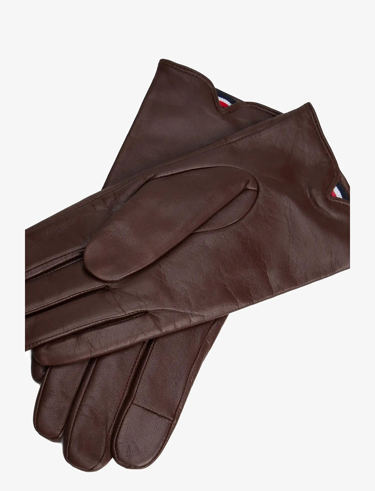 Tommy Hilfiger - TH ELEVATED CHIC LEATHER GLOVES - accessories - rich walnut - 1