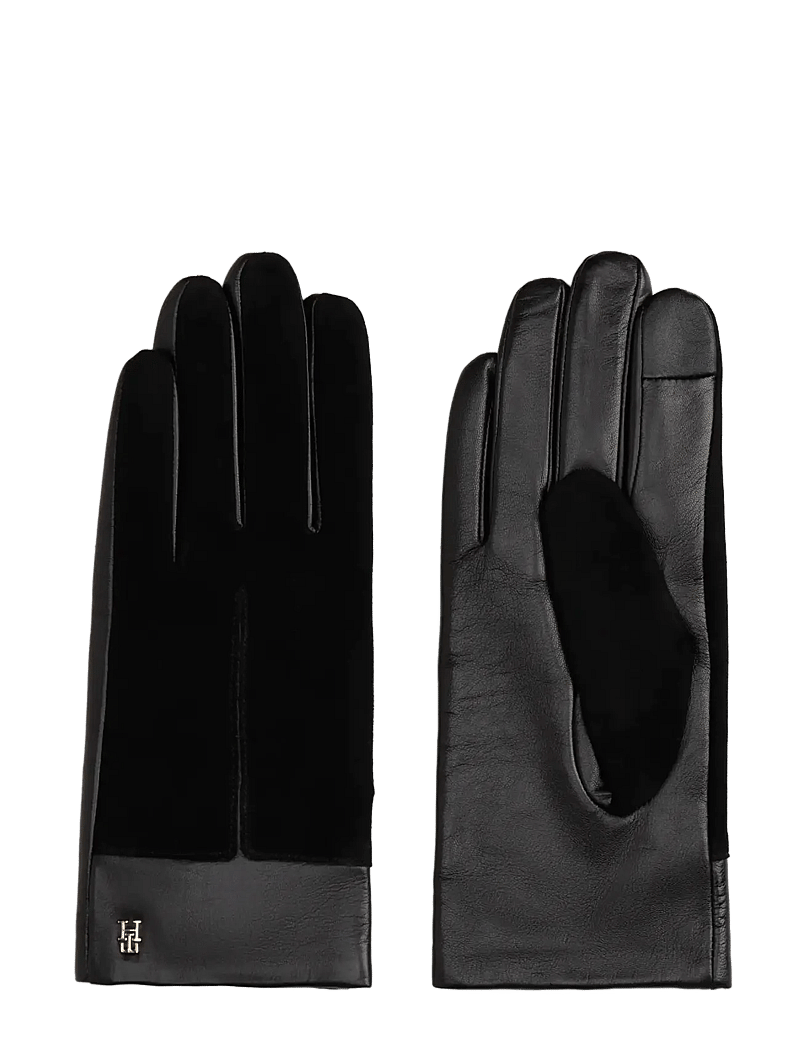 Tommy Hilfiger - TH SUEDE LEATHER GLOVES - lederhandschuhe - black - 0