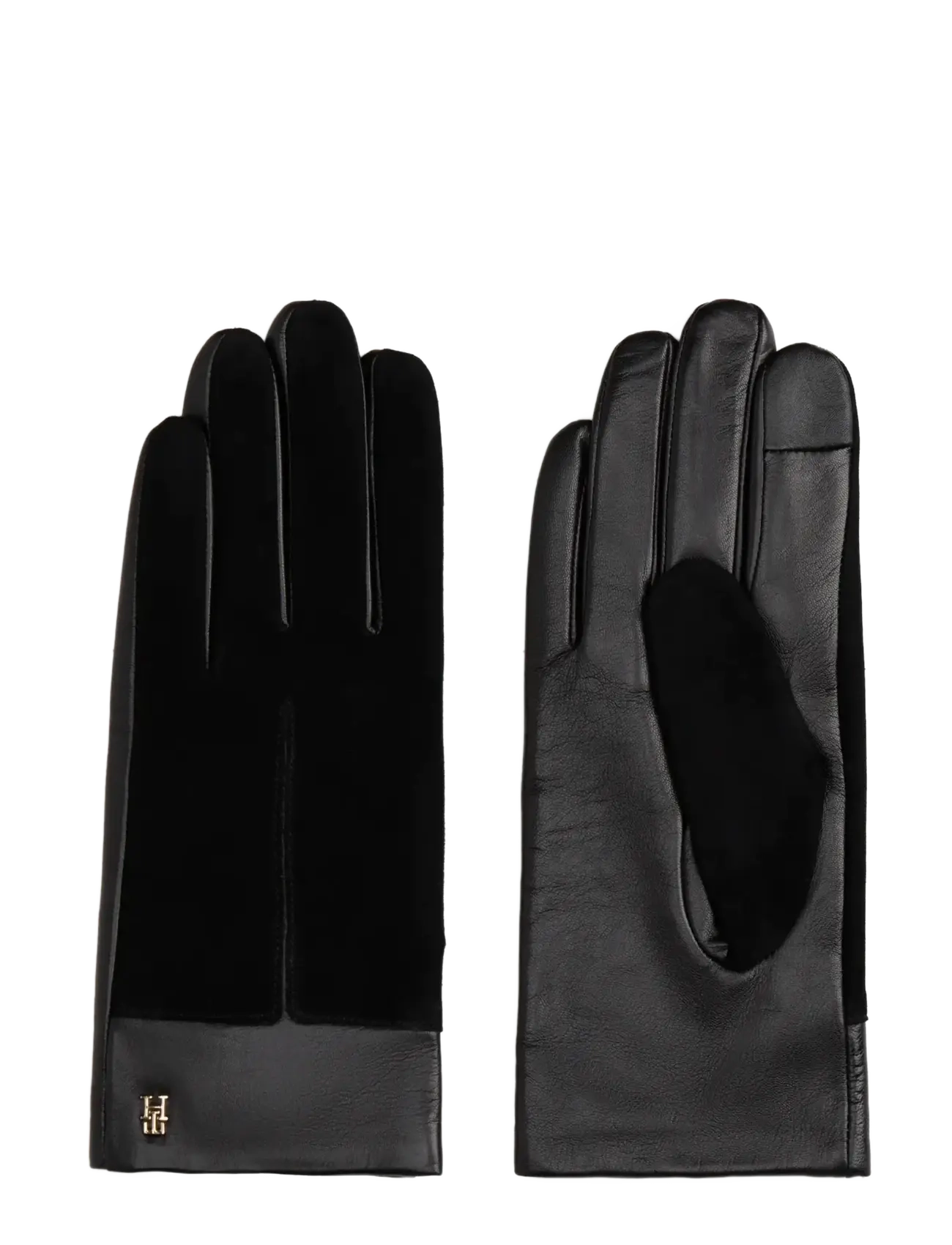 Tommy Hilfiger TH SUEDE LEATHER GLOVES - Transitional Layering - BLACK / black