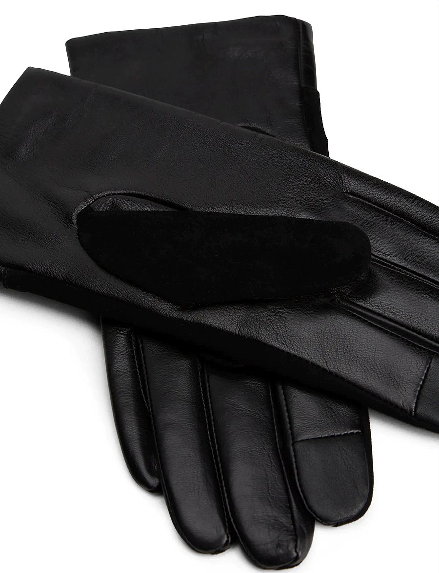 Tommy Hilfiger - TH SUEDE LEATHER GLOVES - læderhandsker - black - 1