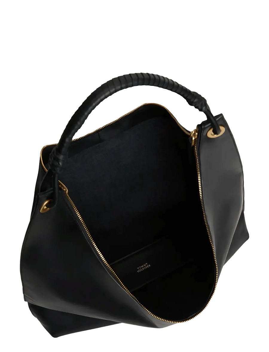 Tommy Hilfiger - TH STATEMENT LEATHER HOBO - handtaschen - black - 2