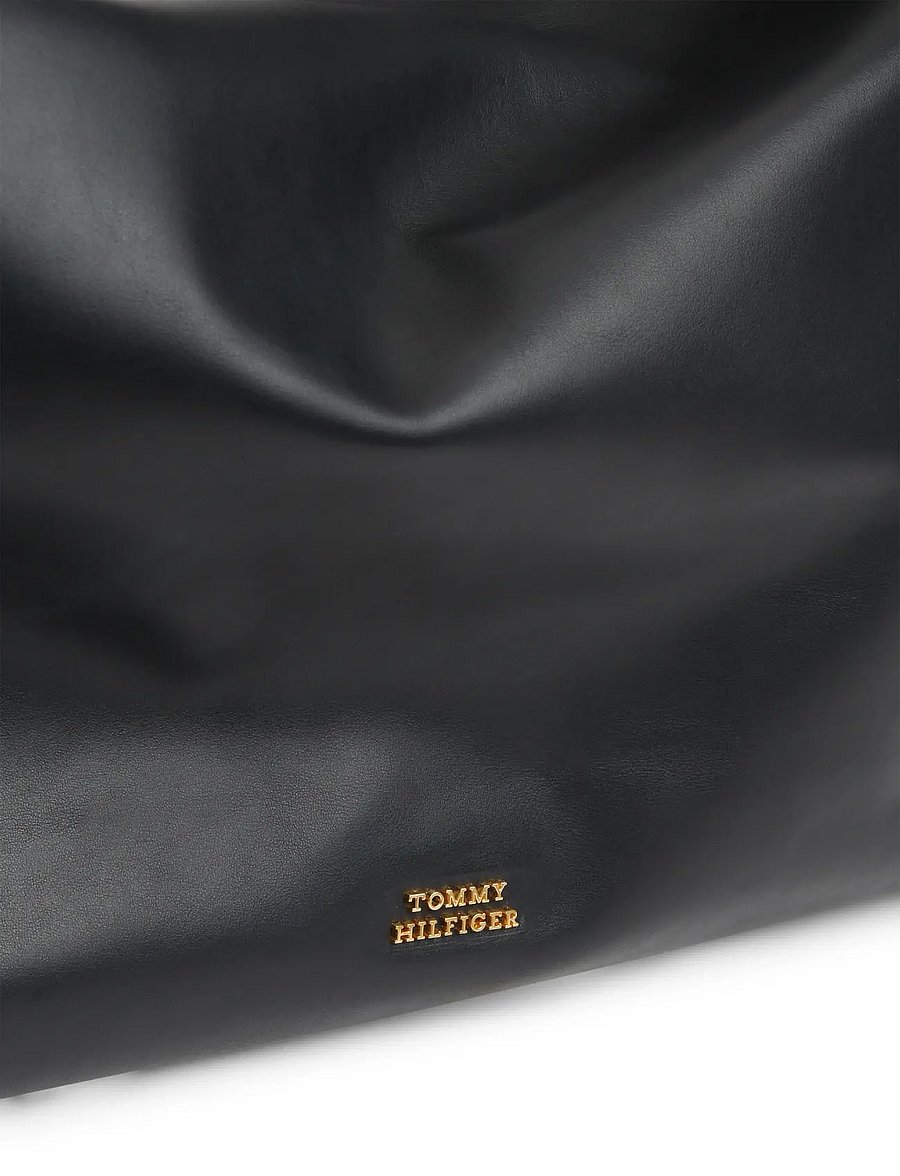 Tommy Hilfiger - TH STATEMENT LEATHER HOBO - handtaschen - black - 4
