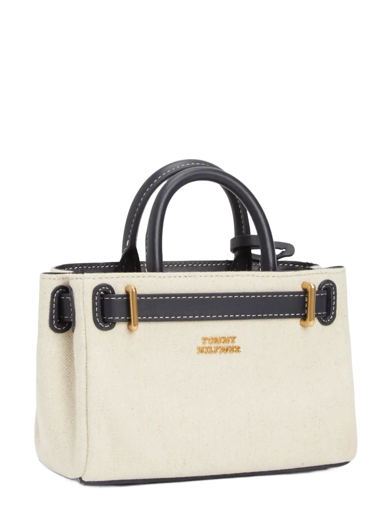 Tommy Hilfiger - AMERICAN ICON MICRO TOTE CANVAS - special occasions - white canvas blue - 2