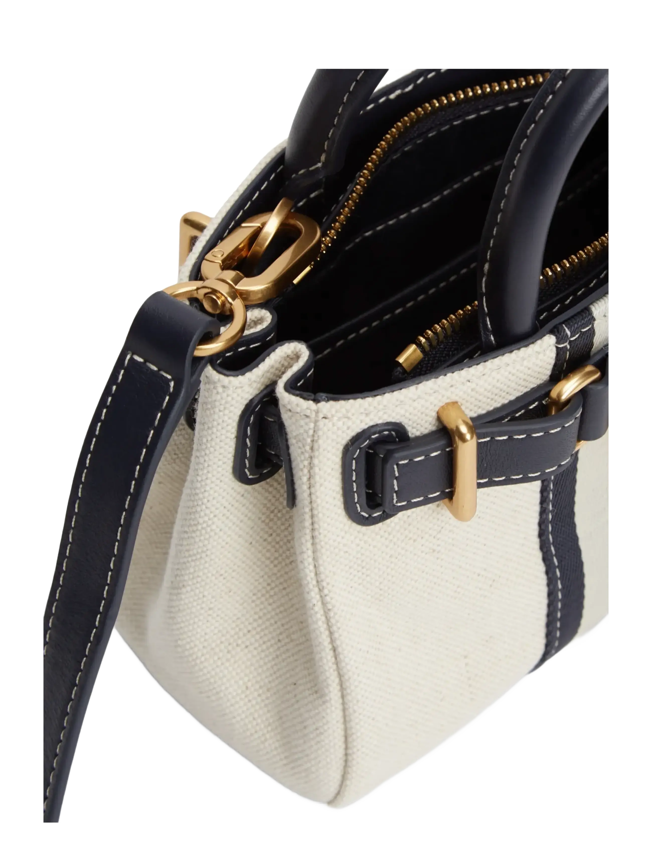 Tommy Hilfiger - AMERICAN ICON MICRO TOTE CANVAS - special occasions - white canvas blue - 3
