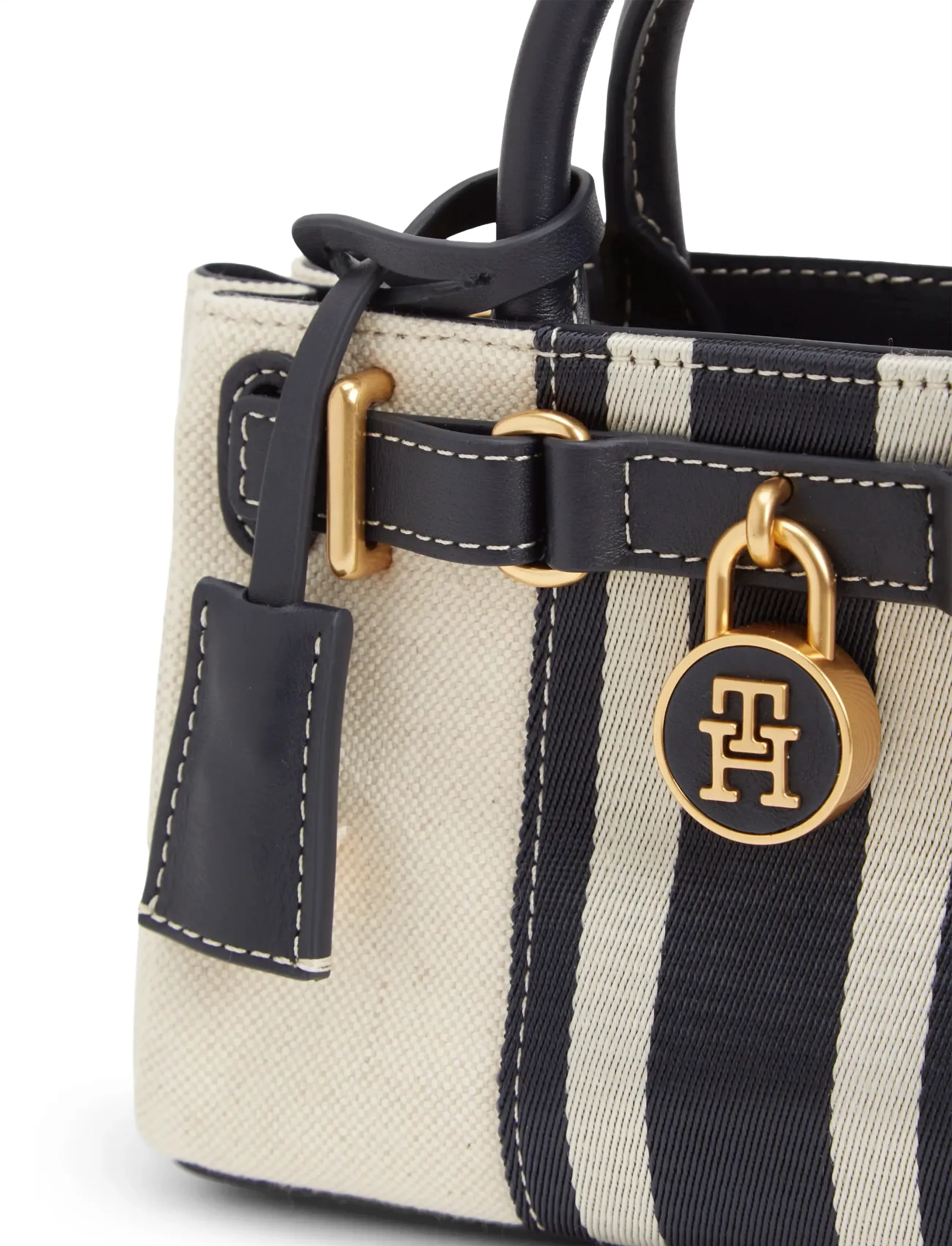 Tommy Hilfiger - AMERICAN ICON MICRO TOTE CANVAS - special occasions - white canvas blue - 4