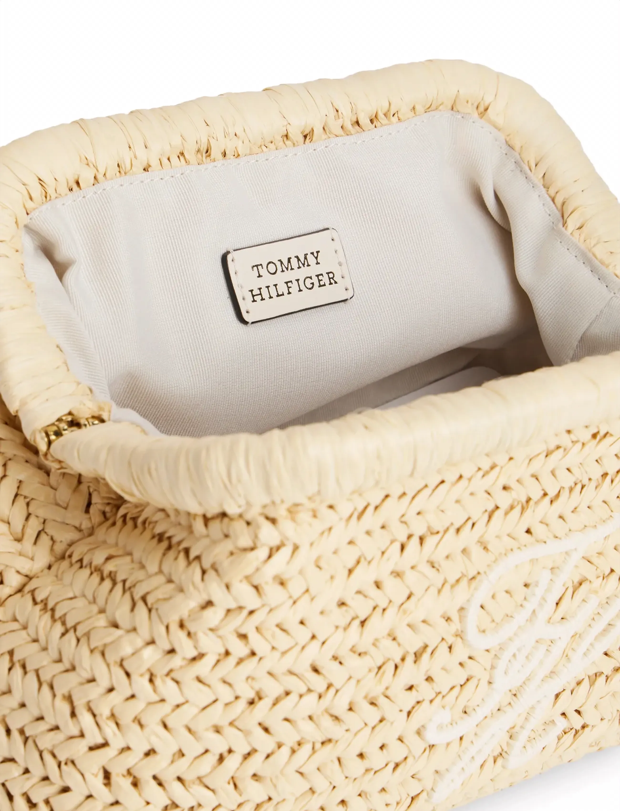 Tommy Hilfiger - TH ELEVATED SUMMER CLUTCH RAFFIA - festkläder till outletpriser - natural raffia - 5