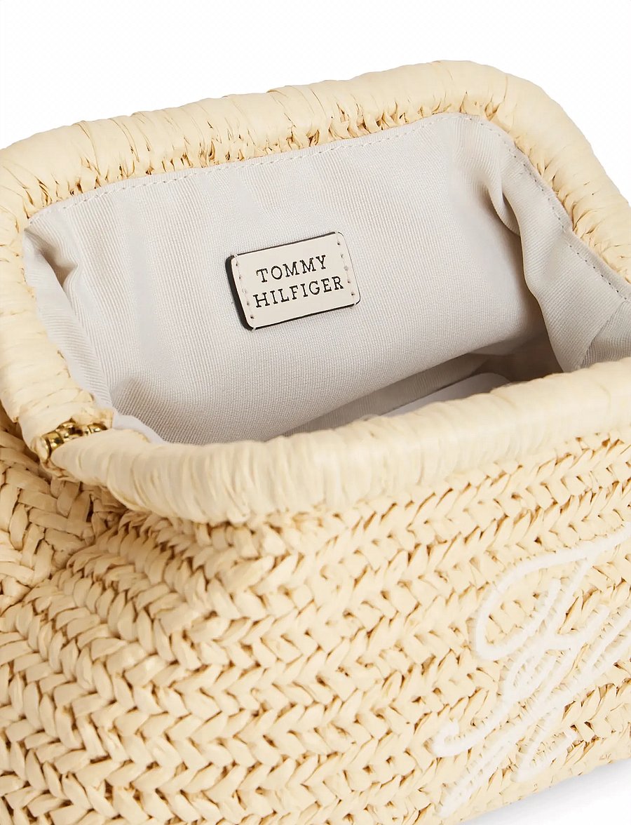 Tommy Hilfiger - TH ELEVATED SUMMER CLUTCH RAFFIA - erilised sündmused - natural raffia - 5