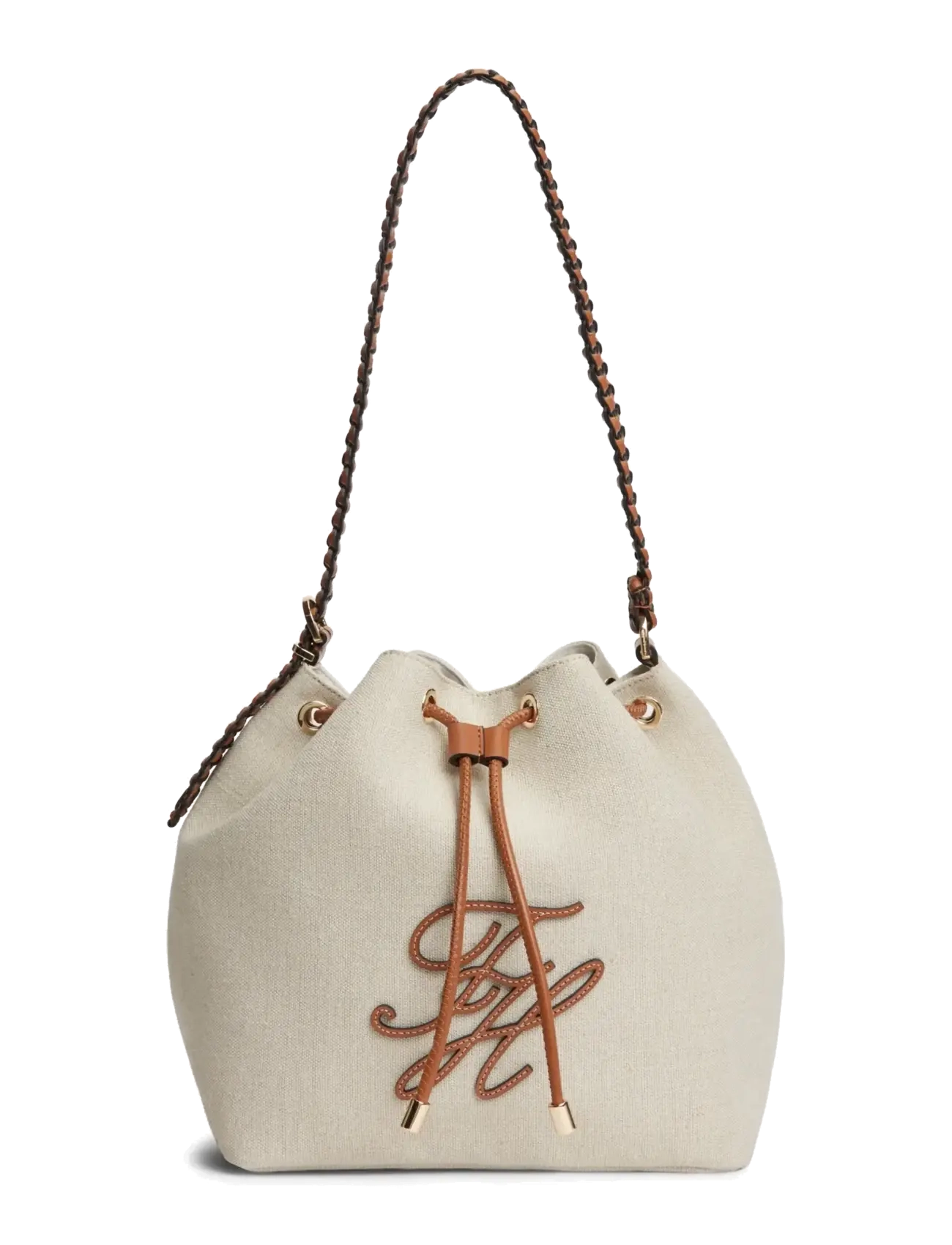 Tommy Hilfiger TH ELEV SUMMER BUCKET CANVAS - Bucket bags - CANVAS COGNAC / brown