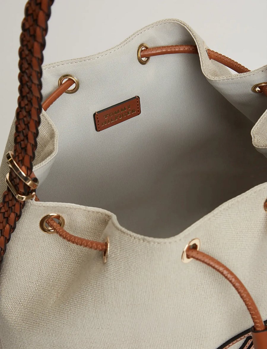 Tommy Hilfiger - TH ELEV SUMMER BUCKET CANVAS - bucket bags - canvas cognac - 3