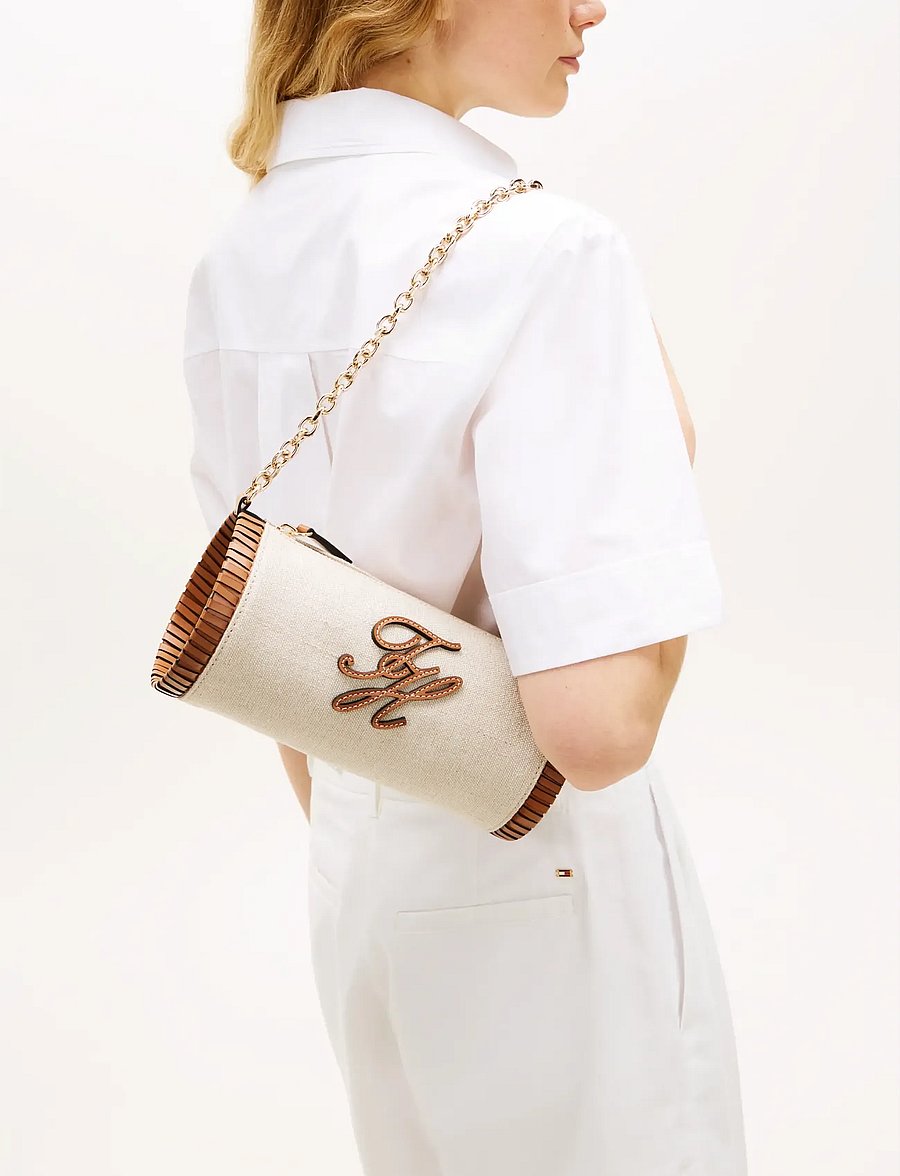 Tommy Hilfiger - TH ELEV SUMM CHAIN BAG CANVAS - hverdagsstil - canvas cognac - 0