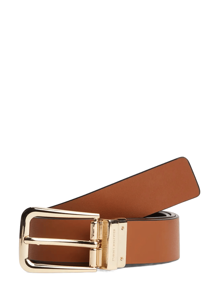 Tommy Hilfiger - TH LIBRE 3.0 REV - läderskärp - black cognac - 1