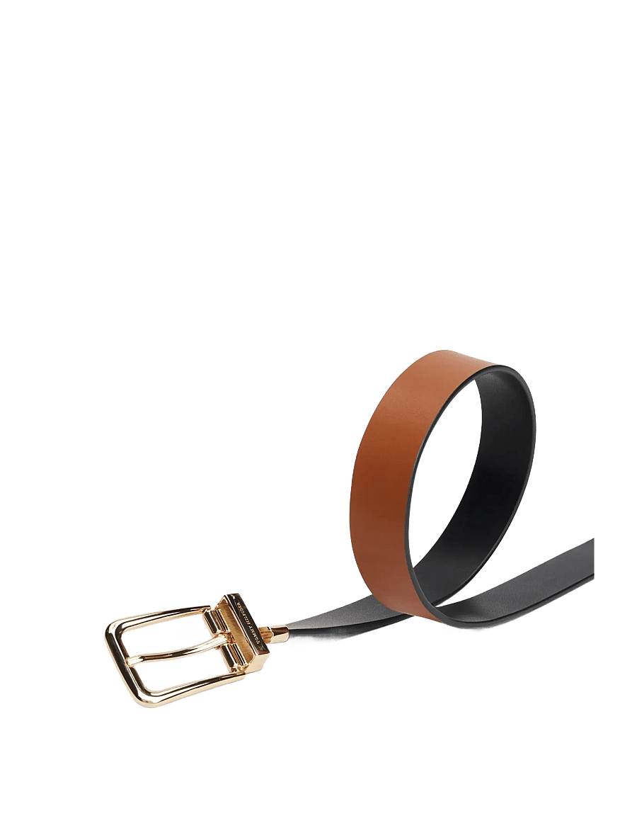 Tommy Hilfiger - TH LIBRE 3.0 REV - läderskärp - black cognac - 4