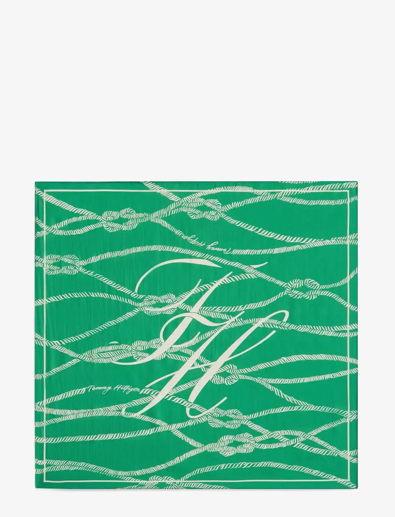 Tommy Hilfiger - TOMMY SCRIPT SILK SQUARE - tynde tørklæder - spring emerald - 1
