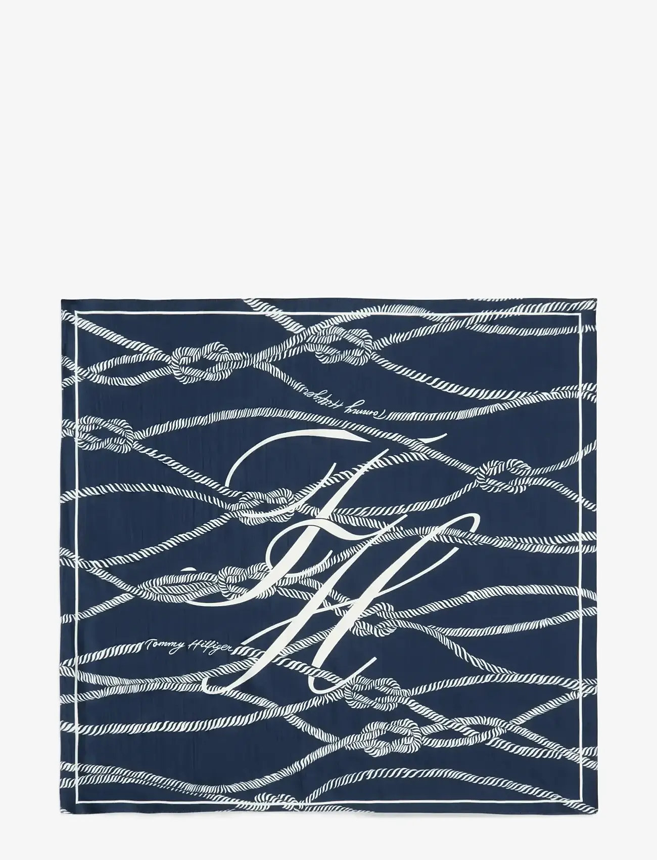 Tommy Hilfiger - TOMMY SCRIPT SILK SQUARE - tynde tørklæder - yale navy - 1