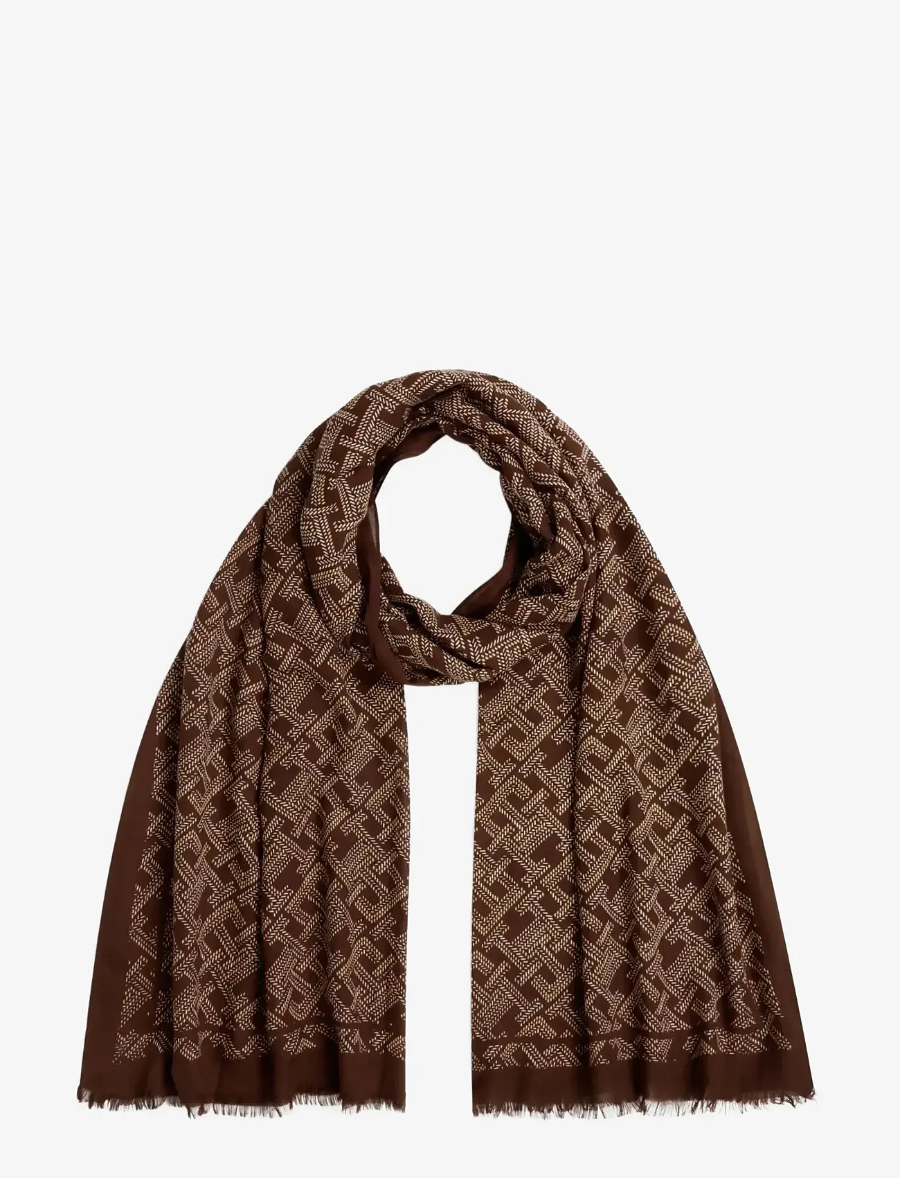 Tommy Hilfiger - TH MONOGRAM SCARF - tynde tørklæder - rich walnut - 1