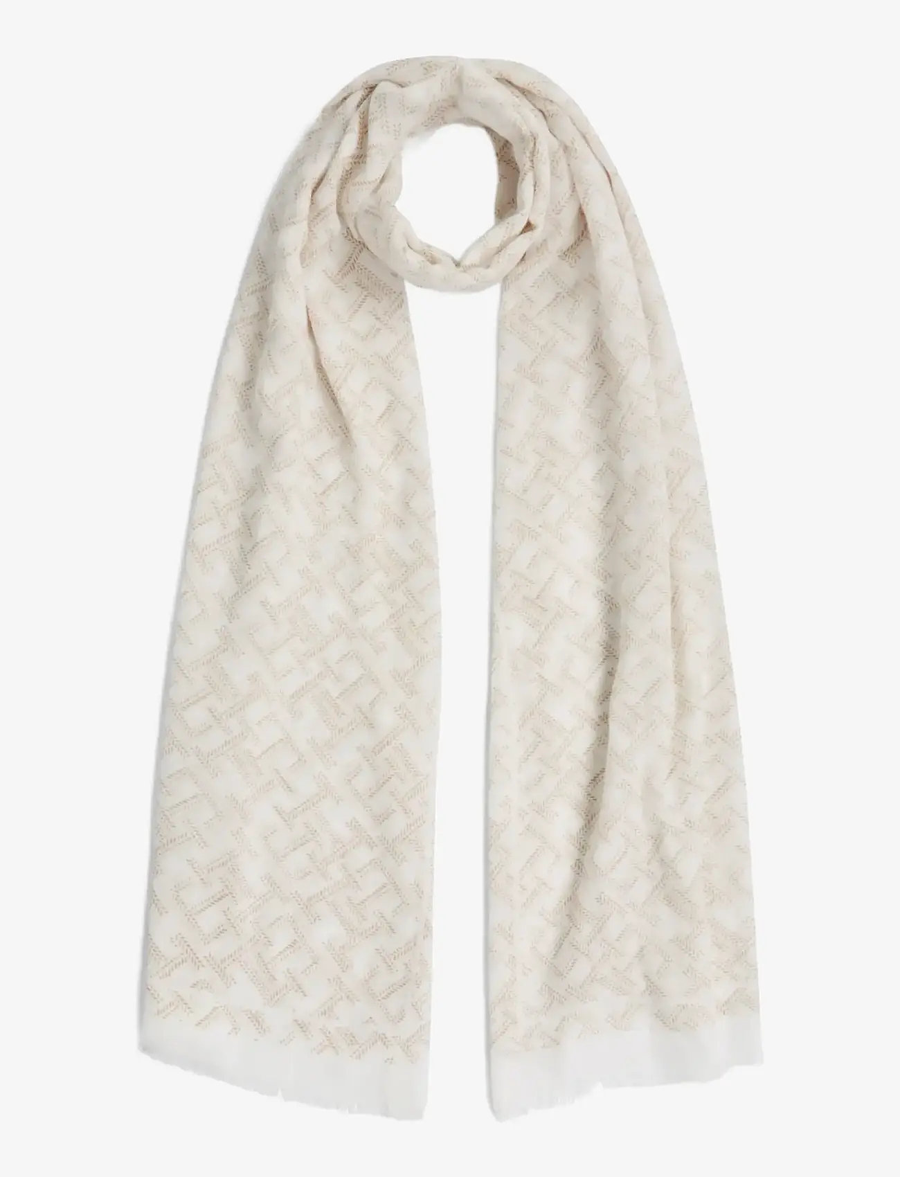 Tommy Hilfiger - TH MONOGRAM SCARF - tynde tørklæder - soft cream - 1
