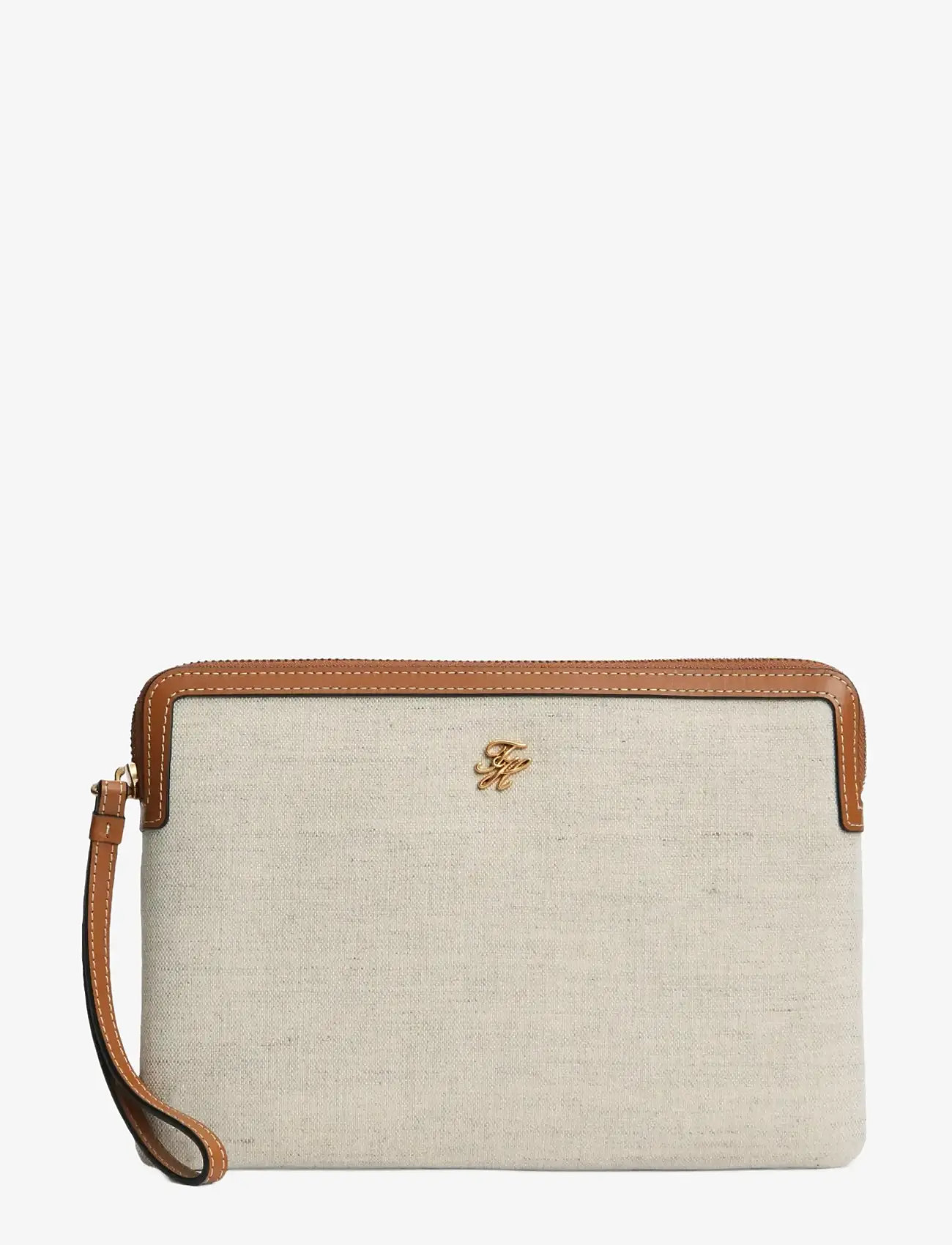 Tommy Hilfiger - TH SCRIPT DAILY POUCH CANVAS - special occasions - cognac - 0