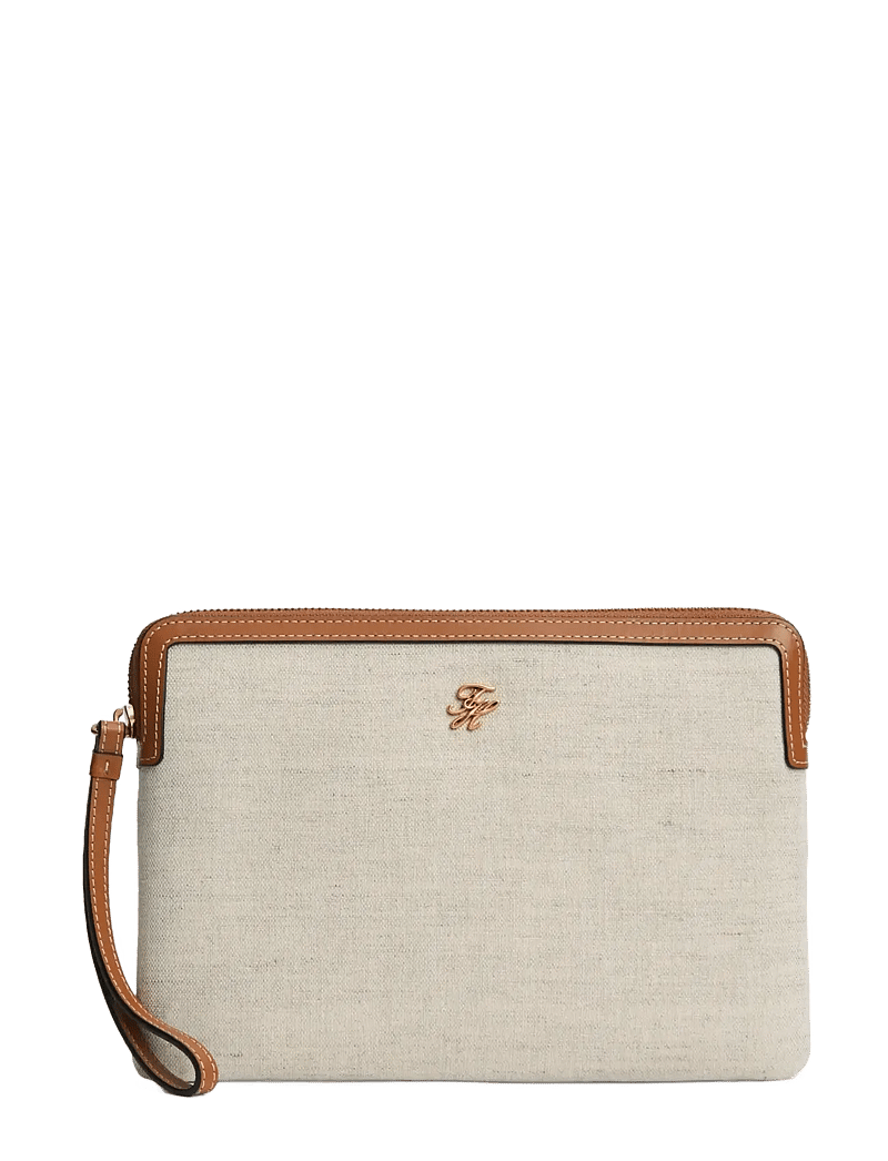 Tommy Hilfiger - TH SCRIPT DAILY POUCH CANVAS - special occasions - cognac - 0